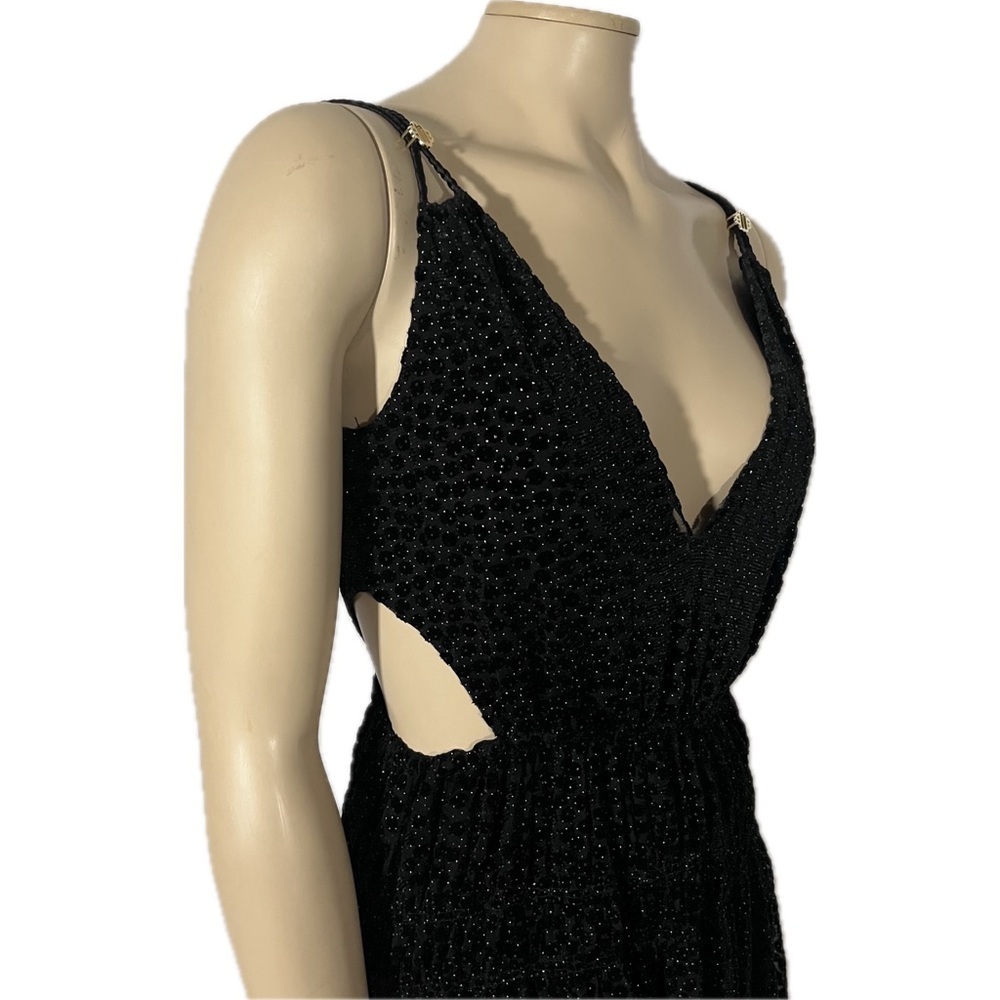 NWT Maje Cutout Glittered Flocked Tulle Mini Dress - Picture 11 of 16